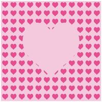carte de saint valentin avec des coeurs roses. illustration vectorielle. convient aux cartes de voeux le jour de la saint valentin et aux événements pleins d'amour vecteur
