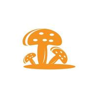 logo de champignon sain vecteur