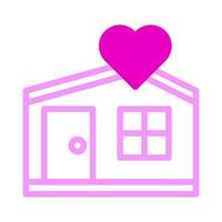maison icône duotone rose style valentine illustration vecteur élément et symbole parfait.