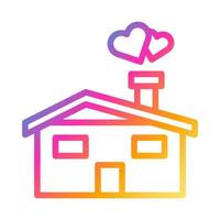 maison icône gradient style saint valentin illustration vecteur élément et symbole parfait.