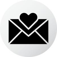 icône de massage remplie d'élément vectoriel d'illustration de la saint-valentin de style noir blanc et symbole parfait.