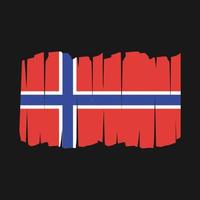 brosse drapeau norvège vecteur