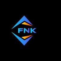 création de logo de technologie abstraite fnk sur fond noir. concept de logo de lettre initiales créatives fnk. vecteur