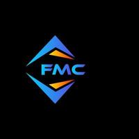 création de logo de technologie abstraite fmc sur fond noir. concept de logo de lettre initiales créatives fmc. vecteur