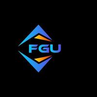 création de logo de technologie abstraite fgu sur fond blanc. concept de logo de lettre initiales créatives fgu. vecteur