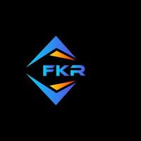 création de logo de technologie abstraite fkr sur fond noir. concept de logo de lettre initiales créatives fkr. vecteur