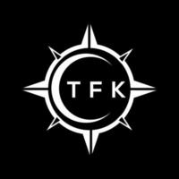 création de logo de technologie abstraite tfk sur fond noir. concept de logo de lettre initiales créatives tfk. vecteur