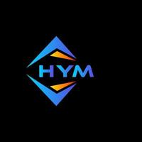 création de logo de technologie abstraite hym sur fond noir. concept de logo de lettre initiales créatives hym. vecteur