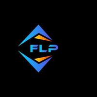 création de logo de technologie abstraite flp sur fond noir. concept de logo de lettre initiales créatives flp. vecteur