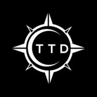 création de logo de technologie abstraite ttd sur fond noir. concept de logo de lettre initiales créatives ttd. vecteur