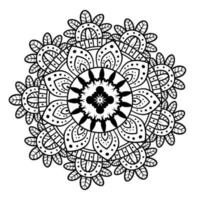 mandala de fleurs en fond blanc, mandala de luxe vintage vecteur