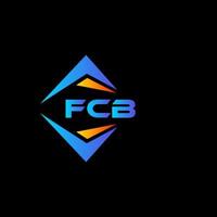 création de logo de technologie abstraite fcb sur fond blanc. concept de logo de lettre initiales créatives fcb. vecteur