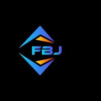 création de logo de technologie abstraite fbj sur fond blanc. concept de logo de lettre initiales créatives fbj. vecteur