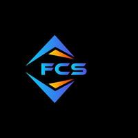 création de logo de technologie abstraite fcs sur fond blanc. concept de logo de lettre initiales créatives fcs. vecteur