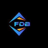 création de logo de technologie abstraite fdb sur fond blanc. concept de logo de lettre initiales créatives fdb. vecteur