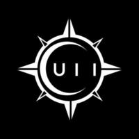 création de logo de technologie abstraite uii sur fond noir. concept de logo de lettre initiales créatives uii. vecteur
