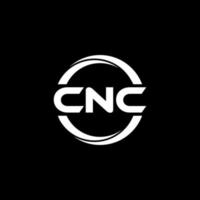 création de logo de lettre cnc en illustration. logo vectoriel, dessins de calligraphie pour logo, affiche, invitation, etc. vecteur