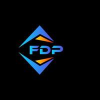 création de logo de technologie abstraite fdp sur fond blanc. fdp creative initiales lettre logo concept. vecteur