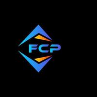 création de logo de technologie abstraite fcp sur fond blanc. concept de logo de lettre initiales créatives fcp. vecteur