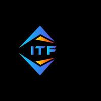 création de logo de technologie abstraite itf sur fond blanc. concept de logo de lettre initiales créatives itf. vecteur