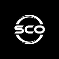 création de logo de lettre sco en illustration. logo vectoriel, dessins de calligraphie pour logo, affiche, invitation, etc. vecteur