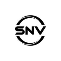 création de logo de lettre snv en illustration. logo vectoriel, dessins de calligraphie pour logo, affiche, invitation, etc. vecteur