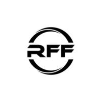 création de logo de lettre rff en illustration. logo vectoriel, dessins de calligraphie pour logo, affiche, invitation, etc. vecteur