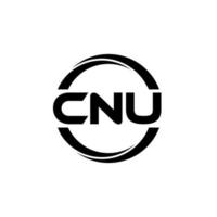création de logo de lettre cnu en illustration. logo vectoriel, dessins de calligraphie pour logo, affiche, invitation, etc. vecteur
