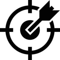 image vectorielle de symbole d'icône de mise au point cible, illustration du concept d'icône d'objectif de réussite. eps 10 vecteur