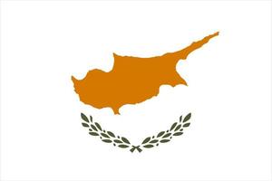illustration simple du drapeau de chypre pour le jour de l'indépendance ou les élections vecteur