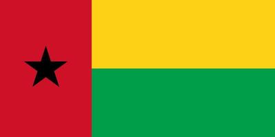 illustration simple du drapeau de la guinée-bissau pour le jour de l'indépendance ou les élections vecteur