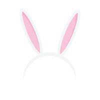 icône de bandeau oreilles de lapin de pâques isolé sur fond blanc. élément de conception de carte de Pâques dessin animé plat. accessoire d'oreille de lièvre de printemps vecteur