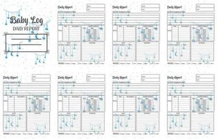 journal quotidien de bébé vecteur
