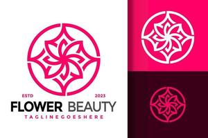 fleur beauté rose logo logos élément de conception modèle d'illustration vectorielle stock vecteur