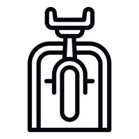 vecteur de contour d'icône de verrouillage de vélo d'élément. cyclisme sportif