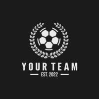 illustration vectorielle de conception de logo d'emblème d'équipe de football vecteur