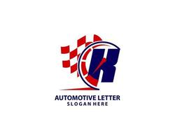 lettre initiale modèle de conception de logo de vitesse k vecteur