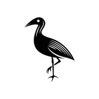 conception et symbole élégants d'icône de logo d'oiseau vecteur