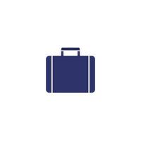 porte-documents, icône de valise sur blanc vecteur