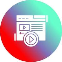 icône de vecteur de contenu vidéo