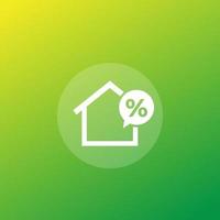 icône de vecteur de prêt hypothécaire ou de prêt maison