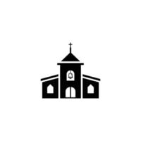 création de logo de bâtiment d'église vecteur