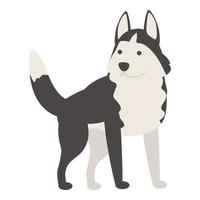 vecteur de dessin animé d'icône husky d'alaska. chien sibérien