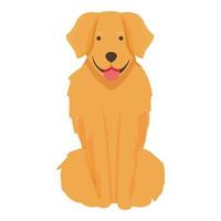 vecteur de dessin animé d'icône d'animal de compagnie de chien. tête chiot