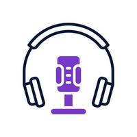 icône de podcast pour votre site Web, mobile, présentation et conception de logo. vecteur