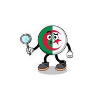 mascotte de la recherche du drapeau de l'algérie vecteur
