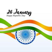 jour de la république de linde 26 janvier fond indien vecteur
