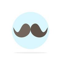 moustache hipster movember mâle hommes plat couleur icône vecteur