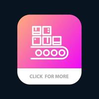 gestion de la ligne d'activité production de produits bouton d'application mobile version de ligne android et ios vecteur