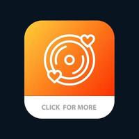 disque amour coeur mariage bouton application mobile version ligne android et ios vecteur